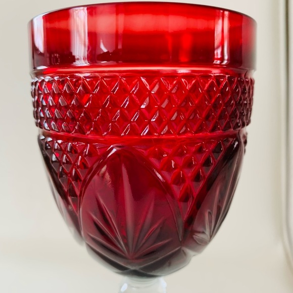 Ruby red glasses of 4 - Picture 7 of 10